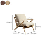 Removable Cushions Loose Back Wood Frame Arm Chair #size