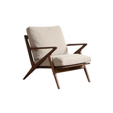 Removable Cushions Loose Back Wood Frame Arm Chair Image - 2