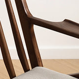 Removable Cushions Loose Back Wood Frame Arm Chair Image - 9