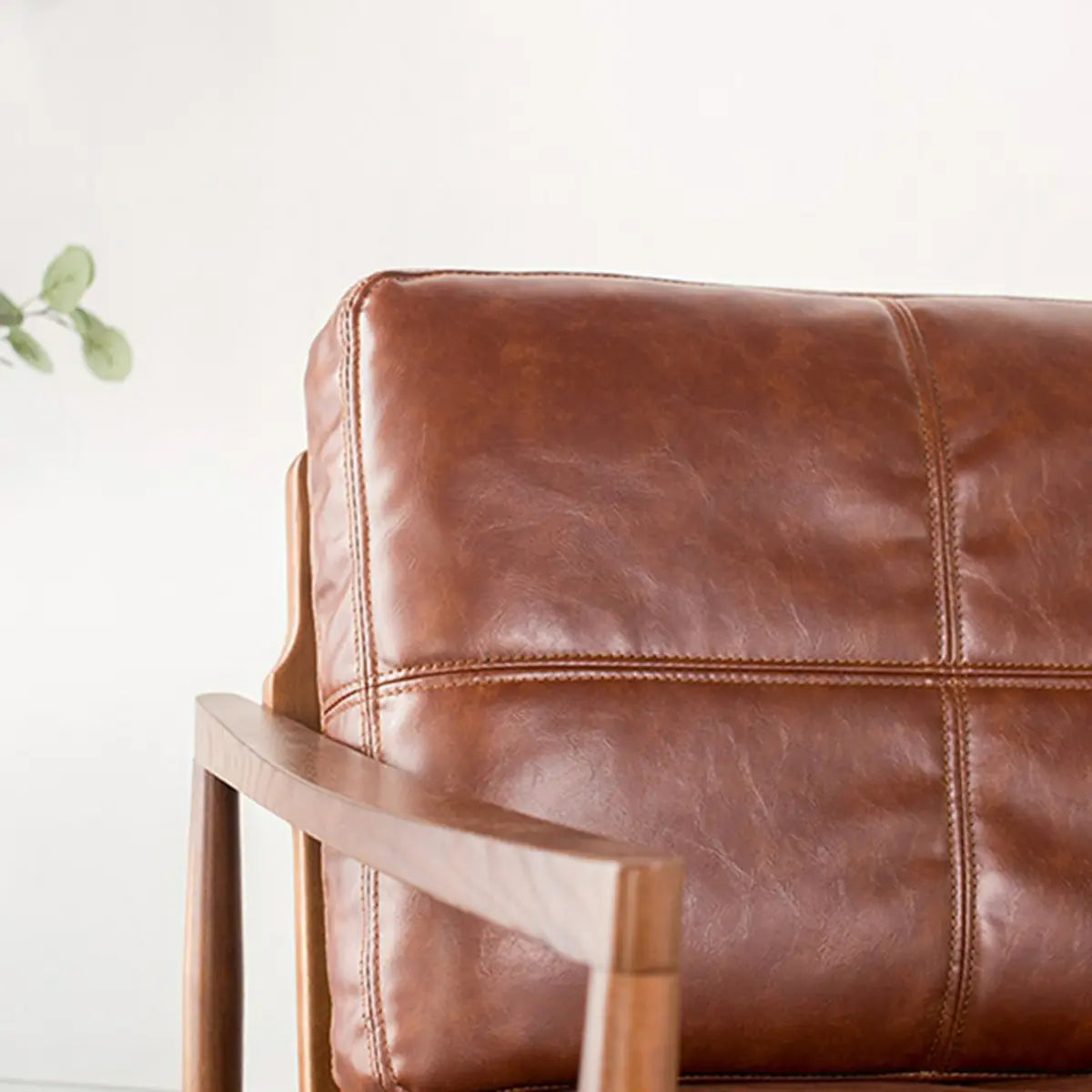 Removable Cushions Water Resistant Leather Arm Chair Image - 10