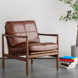 Removable Cushions Water Resistant Leather Arm Chair Image - 4