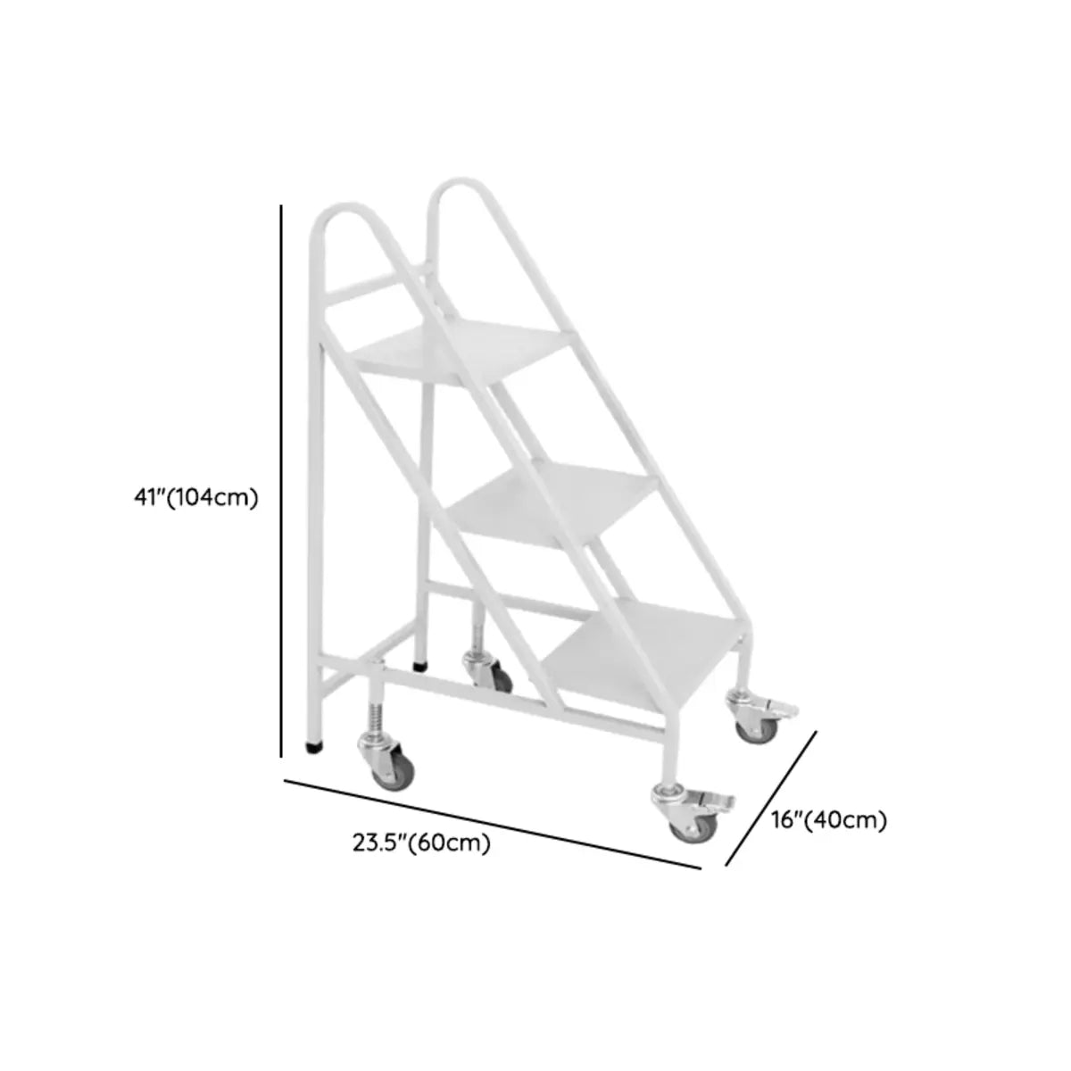 Removable Freestanding White Metal Handle Utility Carts Image - 18