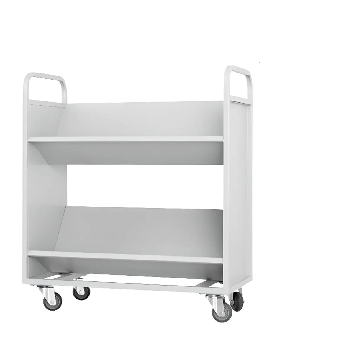 Removable Freestanding White Metal Handle Utility Carts Image - 2