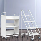 Removable Freestanding White Metal Handle Utility Carts Image - 6