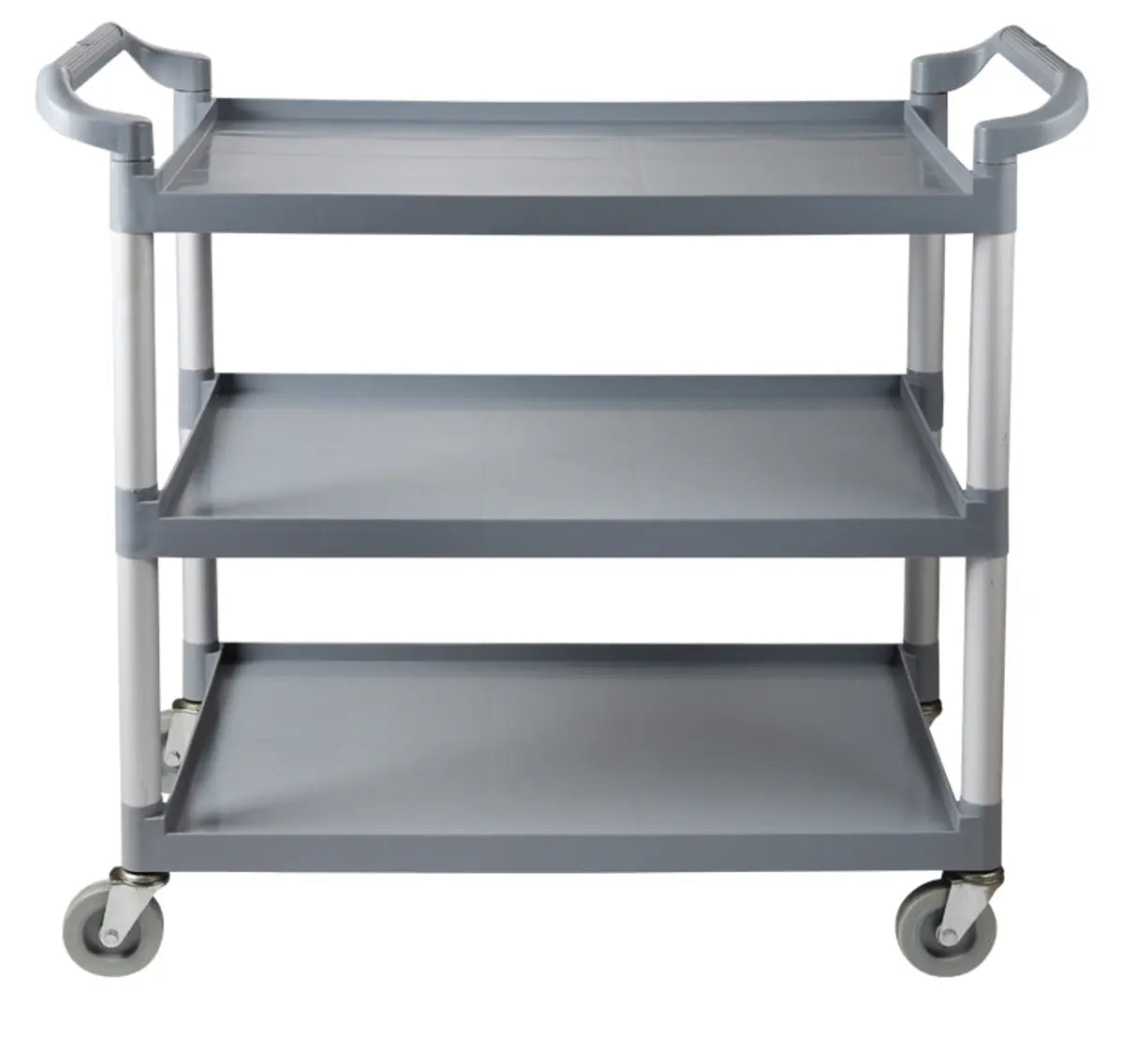 Removable Grey Handle Utility Cart with Shelves Image - 1