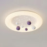 Resin Planet-Themed Circle Flush Mount Ceiling Light Image - 7