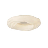 Resin White Circular Wave Flush Mount Ceiling Light Image - 5