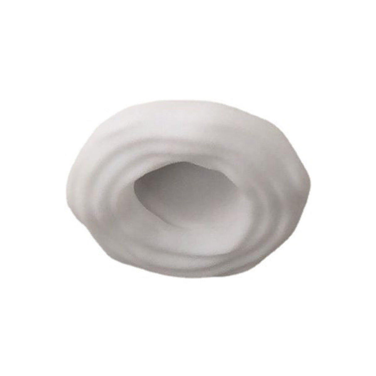 Resin White Circular Wave Flush Mount Ceiling Light Image - 7