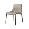 Restaurant Armless Faux Leather Solid Back Dining Chair Image - 2