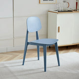 Restaurant Armless Open Back Square Acrylic Dining Chair Image - 17