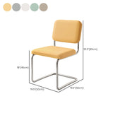 Restaurant Cantilever Upholstered Dining Chair White #size