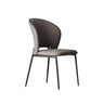 Restaurant Curved Backrest Faux Leather Dining Chair Image - 3