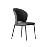 Restaurant Curved Backrest Faux Leather Dining Chair Image - 5