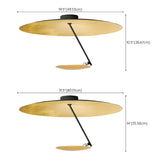 Restaurant Luxury Gold Round Iron Flush Mount Light Image - 9