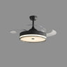 Retractable 4 Blades Drop Rod LED Ceiling Fan Light Image - 7