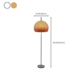 Retro Amber Dome Chrome Stand Metal Floor Lamp #size