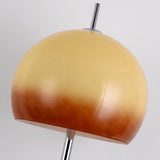 Retro Amber Dome Chrome Stand Metal Floor Lamp Image - 7