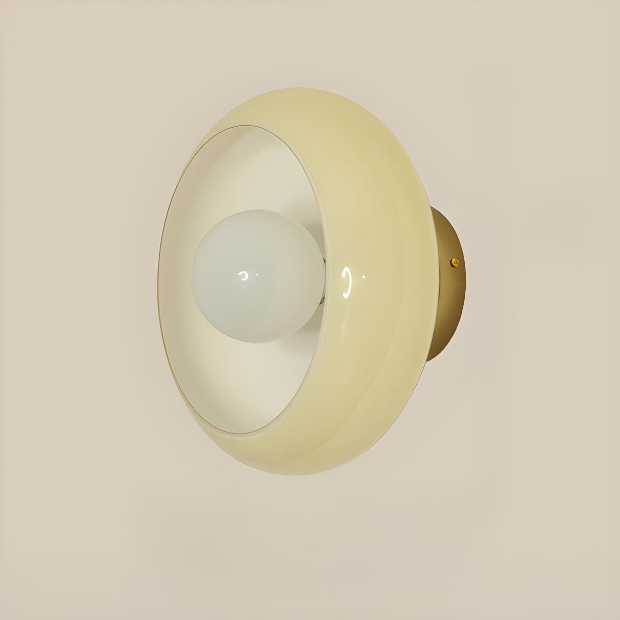 Retro Amber Round Glass Wall Sconce Light  Image - 11