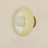 Retro Amber Round Glass Wall Sconce Light  Image - 11