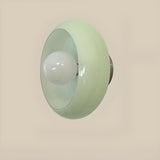 Retro Amber Round Glass Wall Sconce Light  Image - 6