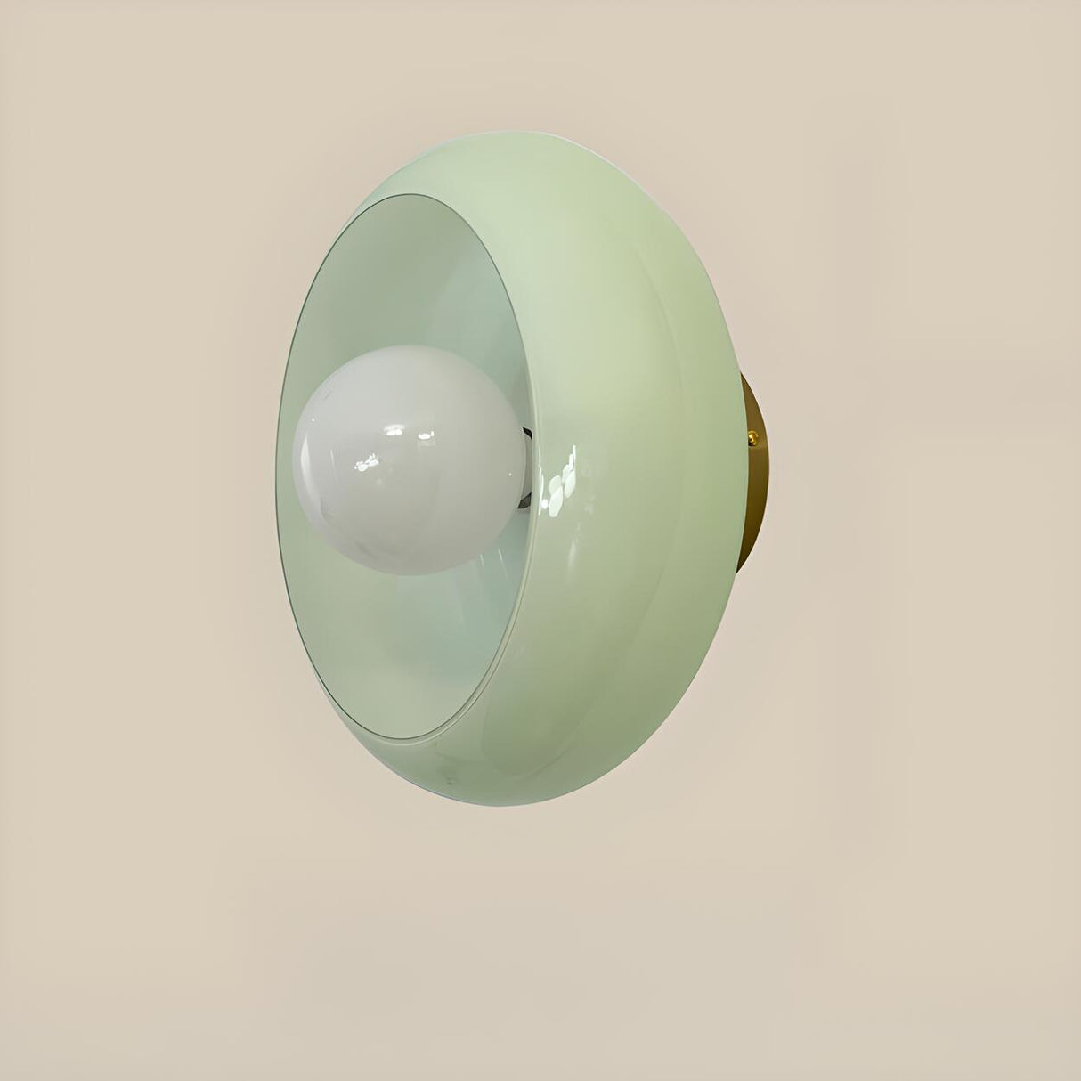 Retro Amber Round Glass Wall Sconce Light  Image - 7