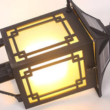 Retro Black Garden Square Lantern Landscape Lighting Image - 4