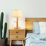 Retro Branch-Shaped Wooden Base Bedside Table Lamp Image - 12