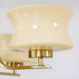 Vintage Arm Cylinder Living Room Gold 5-Light Chandelier Image - 8