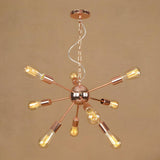 Retro Copper Sputnik Exposed Bulbs Pendant Chandelier Image - 13