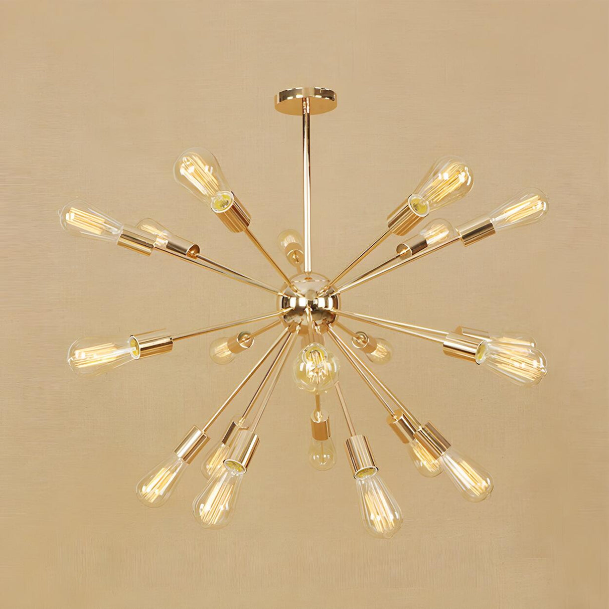 Retro Copper Sputnik Exposed Bulbs Pendant Chandelier Image - 18