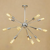 Retro Copper Sputnik Exposed Bulbs Pendant Chandelier Image - 31