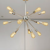 Retro Copper Sputnik Exposed Bulbs Pendant Chandelier Image - 32