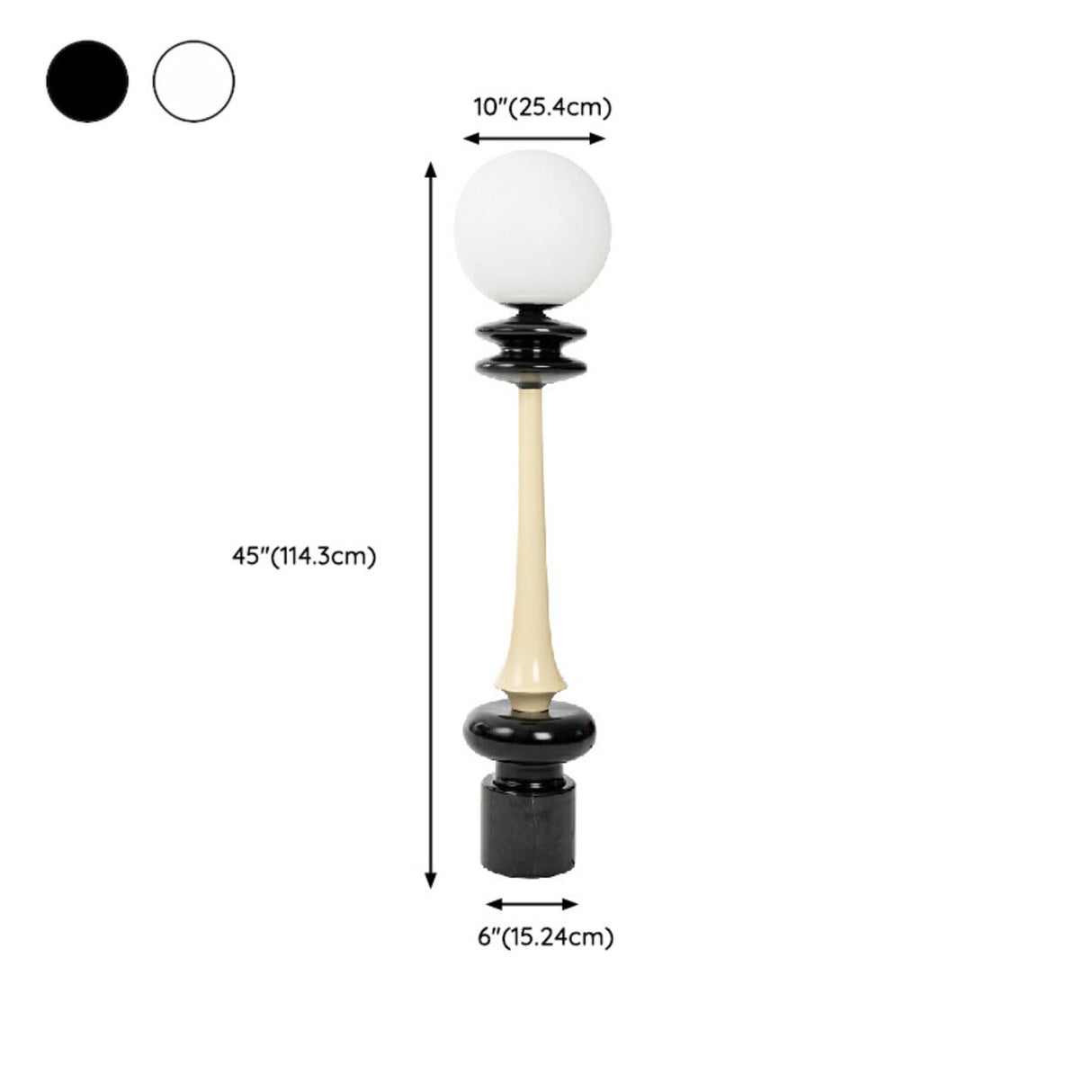 Retro Globe Artistic Black Living Room Floor Lamp 