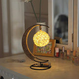 Retro Moon and Globe Artistic Battery Night Light Image - 2