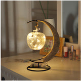 Retro Moon and Globe Artistic Battery Night Light Image - 4