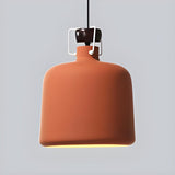 Retro Nordic Orange Bottle Metal Jar Kitchen Pendant Light Image - 4