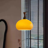 Retro Orange Gradient Glass Dome Pendant Light Image - 10