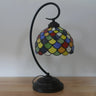 Retro Swirl Arm Victorian Stained Glass Desk Lamp Image - 1