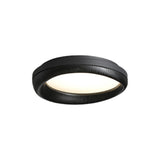 Retro Walnut Circular Wood Flush Mount Ceiling Light Image - 10