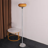 Retro Yellow Bubble Glass and Metal LED Floor Lamp Image - 12