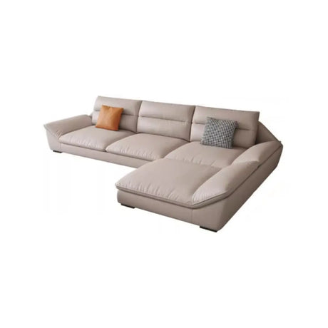 Reversible Beige Scratch Resistant Tech Cloth Sectional Image - 2