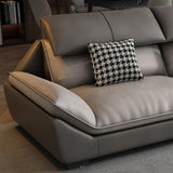 Reversible Gray Tech Cloth Pillow Top Arm Sofa Chaise Image - 9