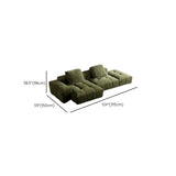 Reversible Green Chenille L-Shape Large Sofa Chaise #size