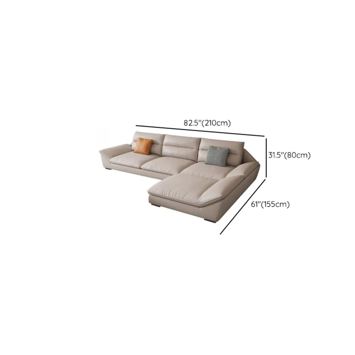 Reversible Leather Flared Arm Modular Recliner Sofa 