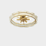 Ring Glass Gold Semi-Flush Mount Ceiling Light 6-Light Image - 11