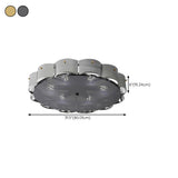 Ring Glass Gold Semi-Flush Mount Ceiling Light 6-Light Image - 20