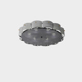 Ring Glass Gold Semi-Flush Mount Ceiling Light 6-Light Image - 3