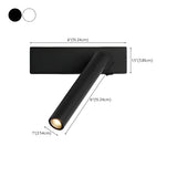 Rocker Switch Cylinder Aluminum Reading Warm Wall Lamp Image - 12