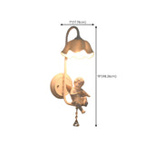 Romantic Cherub Wall Sconces with Fabric Shades Image - 16