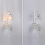 Romantic Cherub Wall Sconces with Fabric Shades Image - 9